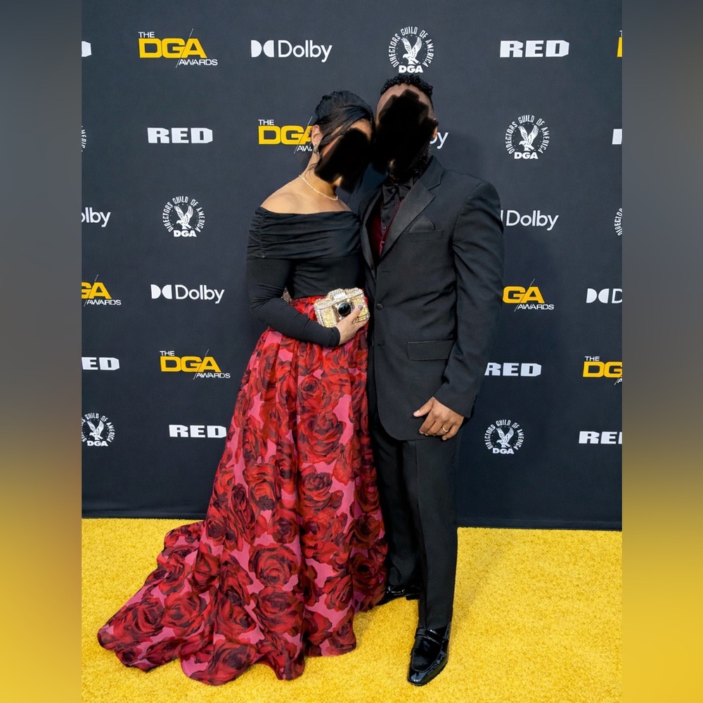 Carolina Herrera Red Floral maxi skirt